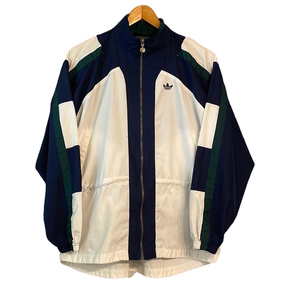 Vintage 90s ADIDAS White Windbreaker Jacket
